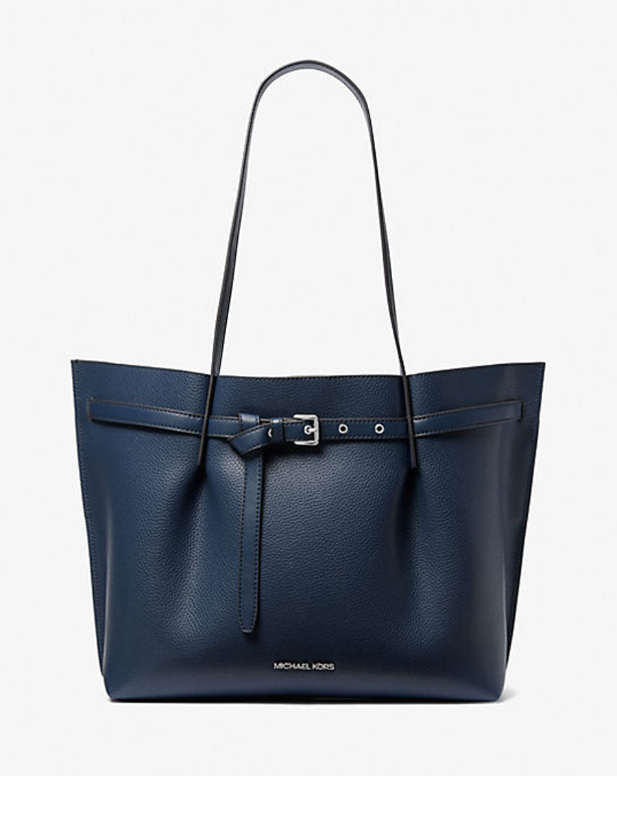Bolsa MICHAEL Michael Kors Emilia Grande em Couro Navy – LoveJapao