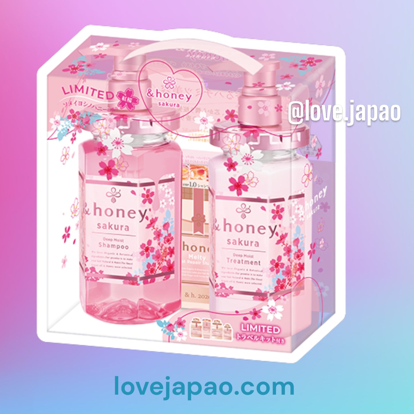 Edição limitada especial Sakura & Honey e honey ehoney shampoo condicionador cerejeira