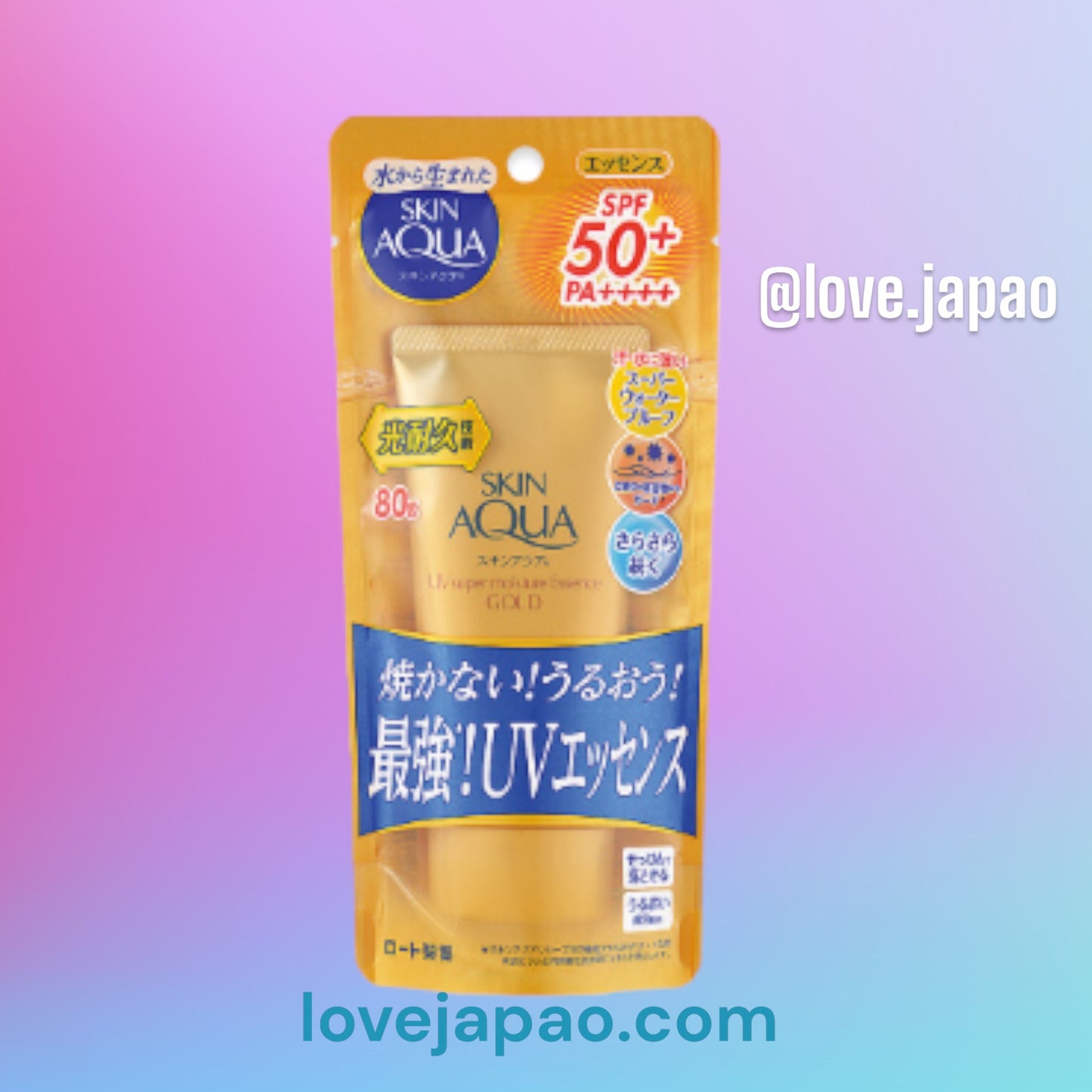 Skin Aqua Super Moisture Essence Gold Rohto protetor solar 80g SPF 50