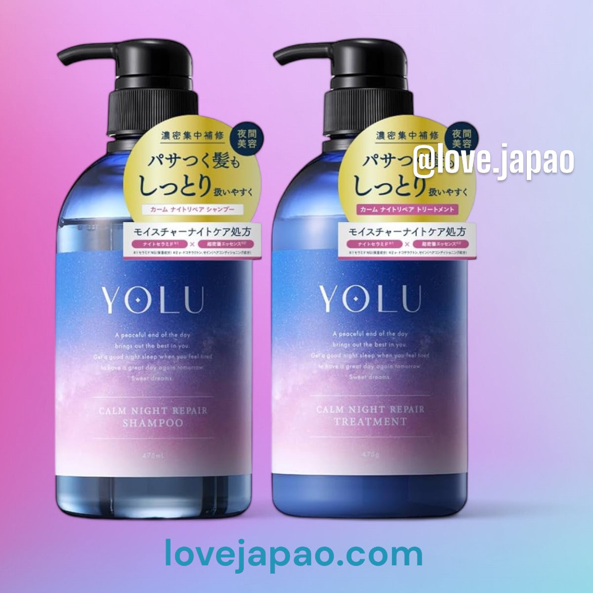 YOLU Yol | Set Tratamiento Champú Reparador Calm Night 475 ml