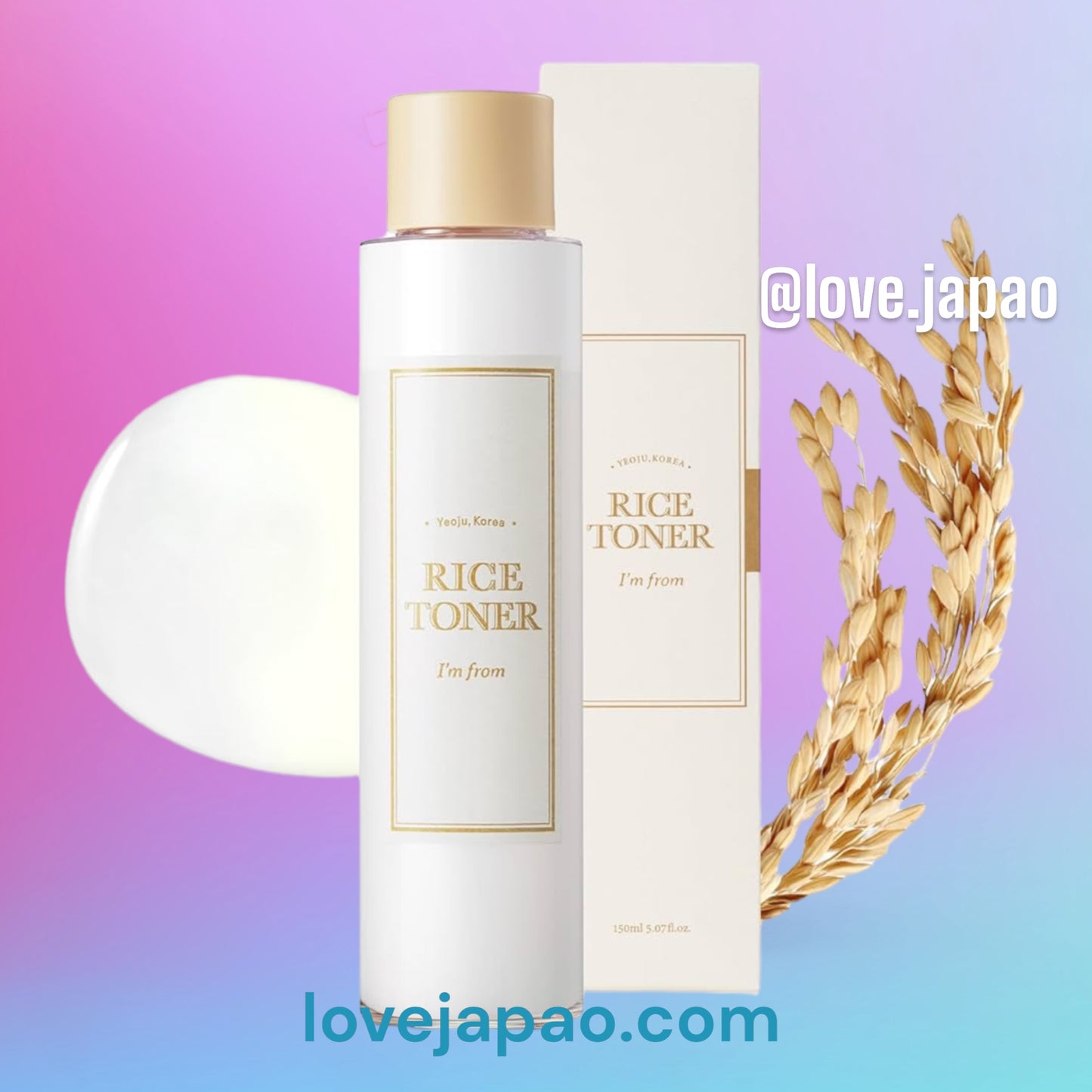 I’m from RICE Toner, Hidratante, Hidratante, Cuidados com a Pele, Arroz, Loção(150 ml)