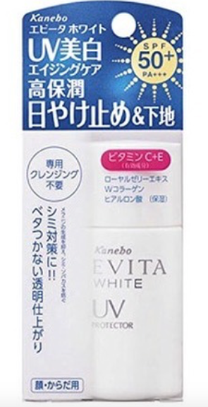 Kanebo Evita White Uv protector 23ml - linha anti envelhecimento , com função clareadora .