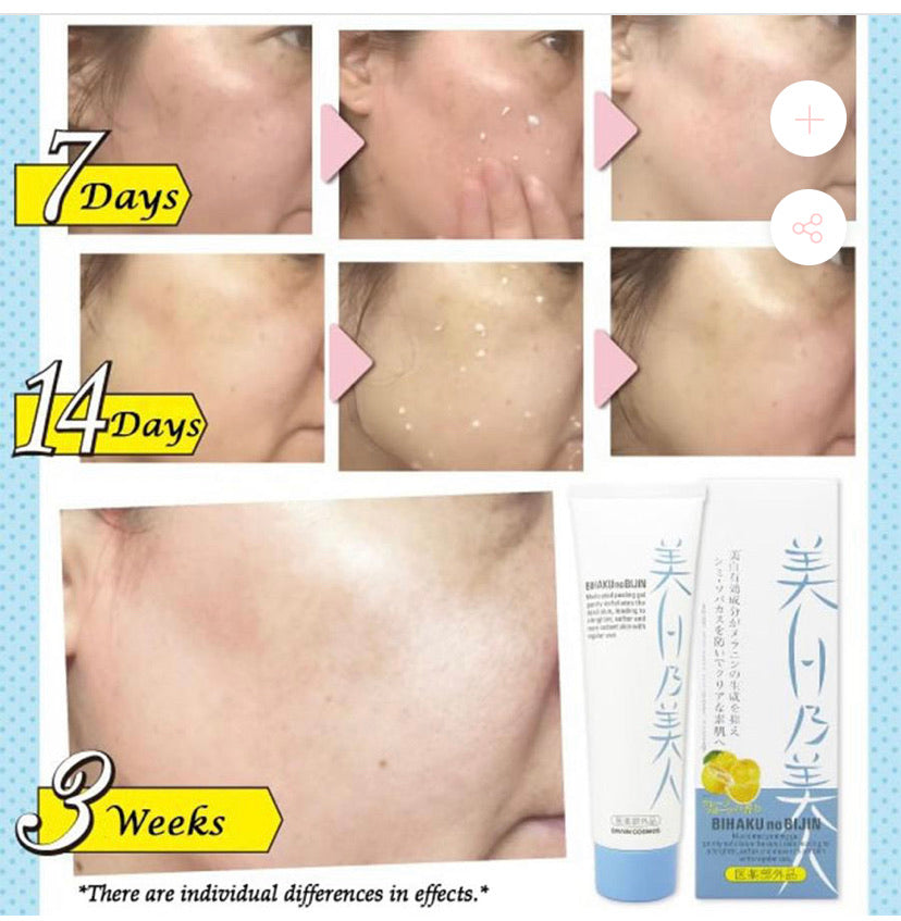Gel Peeling Clareador BIHAKU NO BIJIN 120g - Pele Radiante – LoveJapao