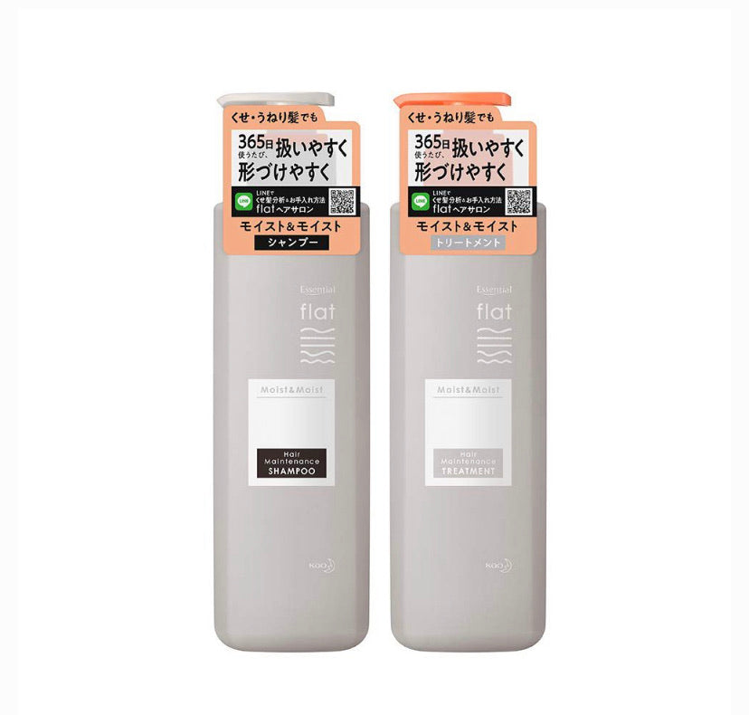 Essential Flat Moist & Moist - Champú y Tratamiento 500ml