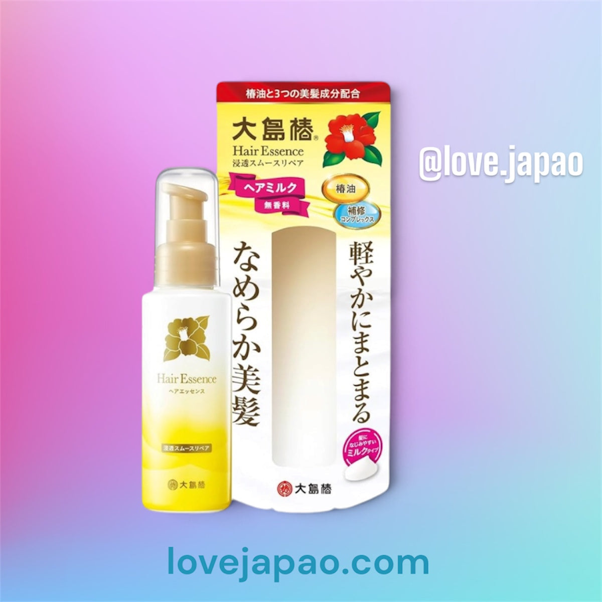 Oshima Tsubaki Hair Essence 100mL – Leite Capilar Leave-in com Óleo de Camélia