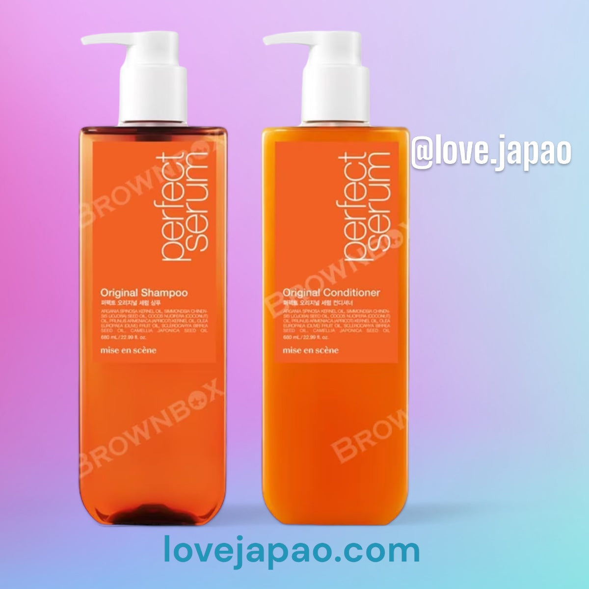 Mijansen mise en scene Perfect Serum Original Shampoo 680ml & Condicionador 680ml Set