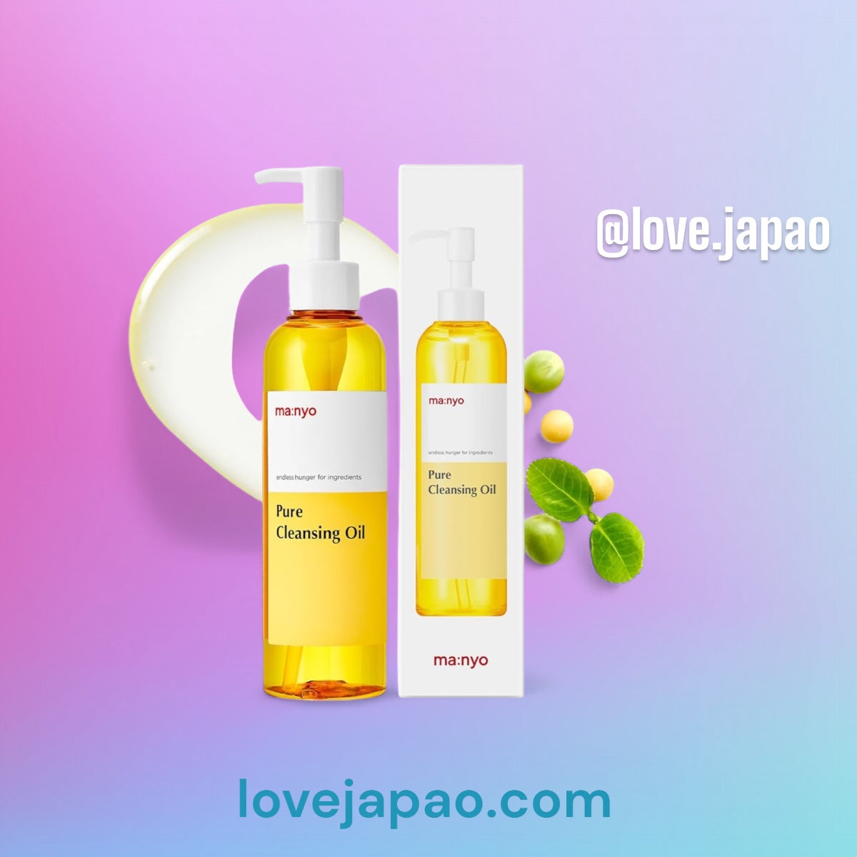 Óleo de Limpeza Puro Manyo Factory 200ml/99,9% Ingredientes Naturais e Amigáveis à Pele
