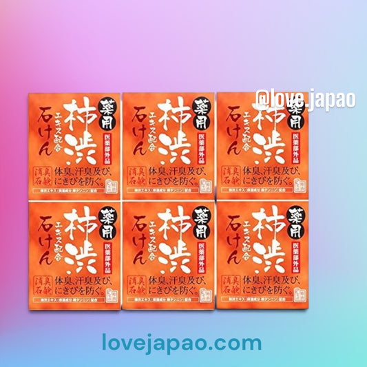 Kit Sabonete Japonês de Caqui Max Soap 100g – 6 Unidades