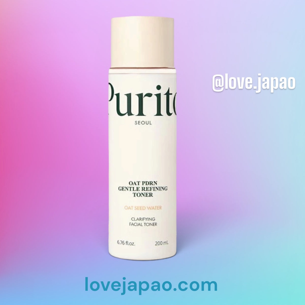 Tônico Facial Coreano PURITO Oat PDRN Gentle Refining Toner 200ml