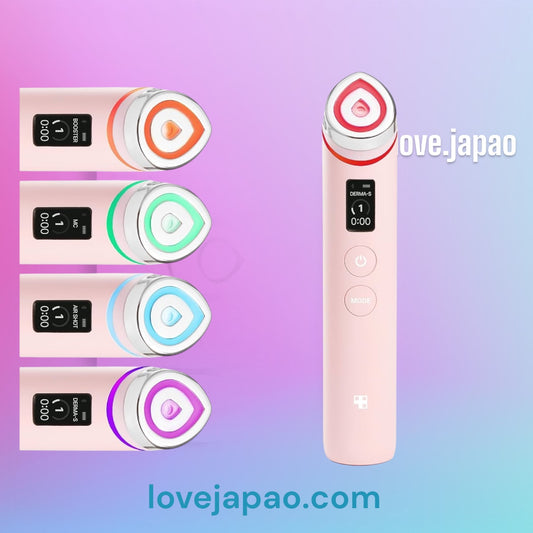 Rosa Medicube AGE-R Booster Pro [6-in-1 Multi-Care Facial Beauty Device] Dispositivo de beleza facial multifuncional para cuidados com brilho, cuidados com os poros, cuidados com as rugas, cuidados com o lifting em um dispositivo medicube