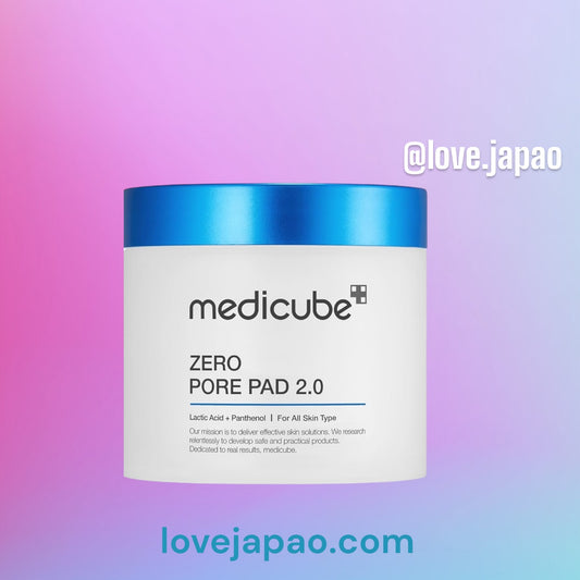 Medicube Zero Pore Pads 2.0 – Almofadas de toner facial com textura dupla para esfoliação e minimização de poros com 4,5% de ácido lático AHA e 0,45% de ácido salicílico BHA