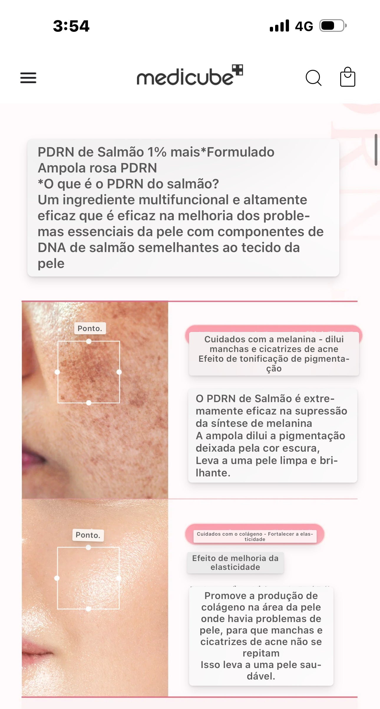 MEDICUBE PDRN PINK PEPTIDE SERUM- PDRN ampola rosa PDRN 10.000ppm formulação 30ml