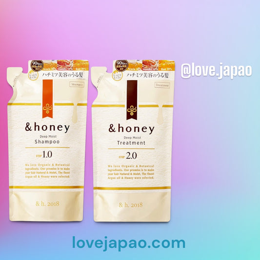 Kit Refil &honey Deep Moist Shampoo + Tratamento – Hidratação Profunda 350mL + 350g
