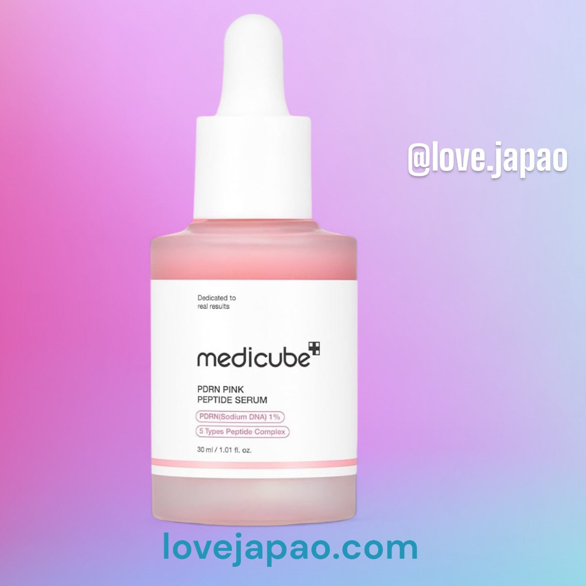 MEDICUBE PDRN PINK PEPTIDE SERUM- PDRN ampola rosa PDRN 10.000ppm formulação 30ml