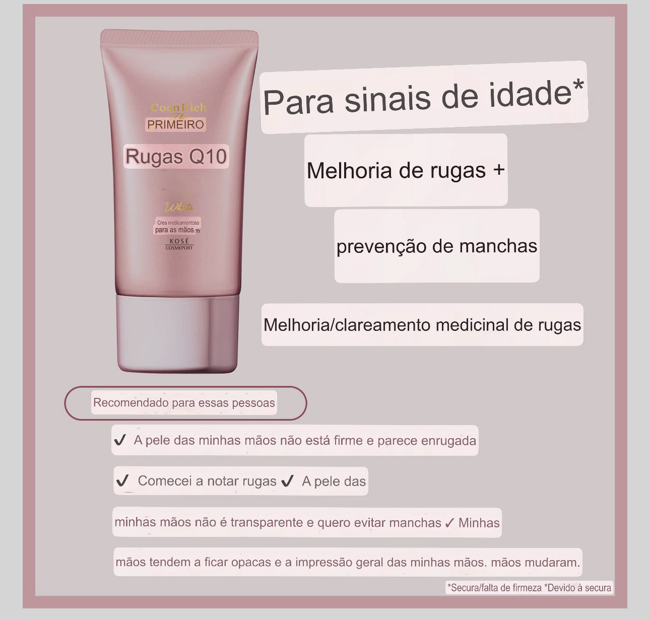 Koenrich (Quasi Drug) KOSE Coenrich The Premium Medicinal Wrinkle creme de mãos anti-idade 60g