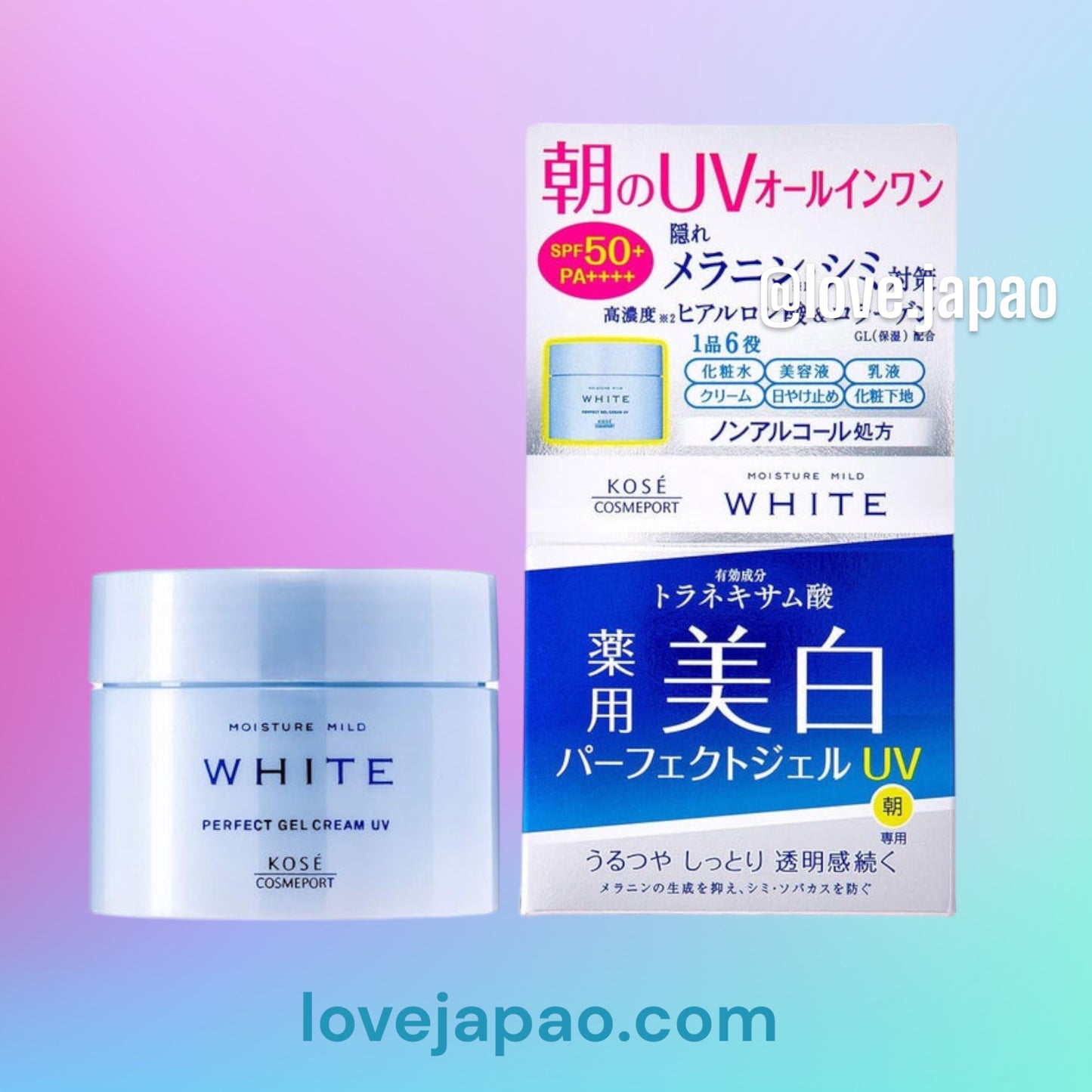 KOSE Moisture Mild White Perfect Gel Cream UV [90g]