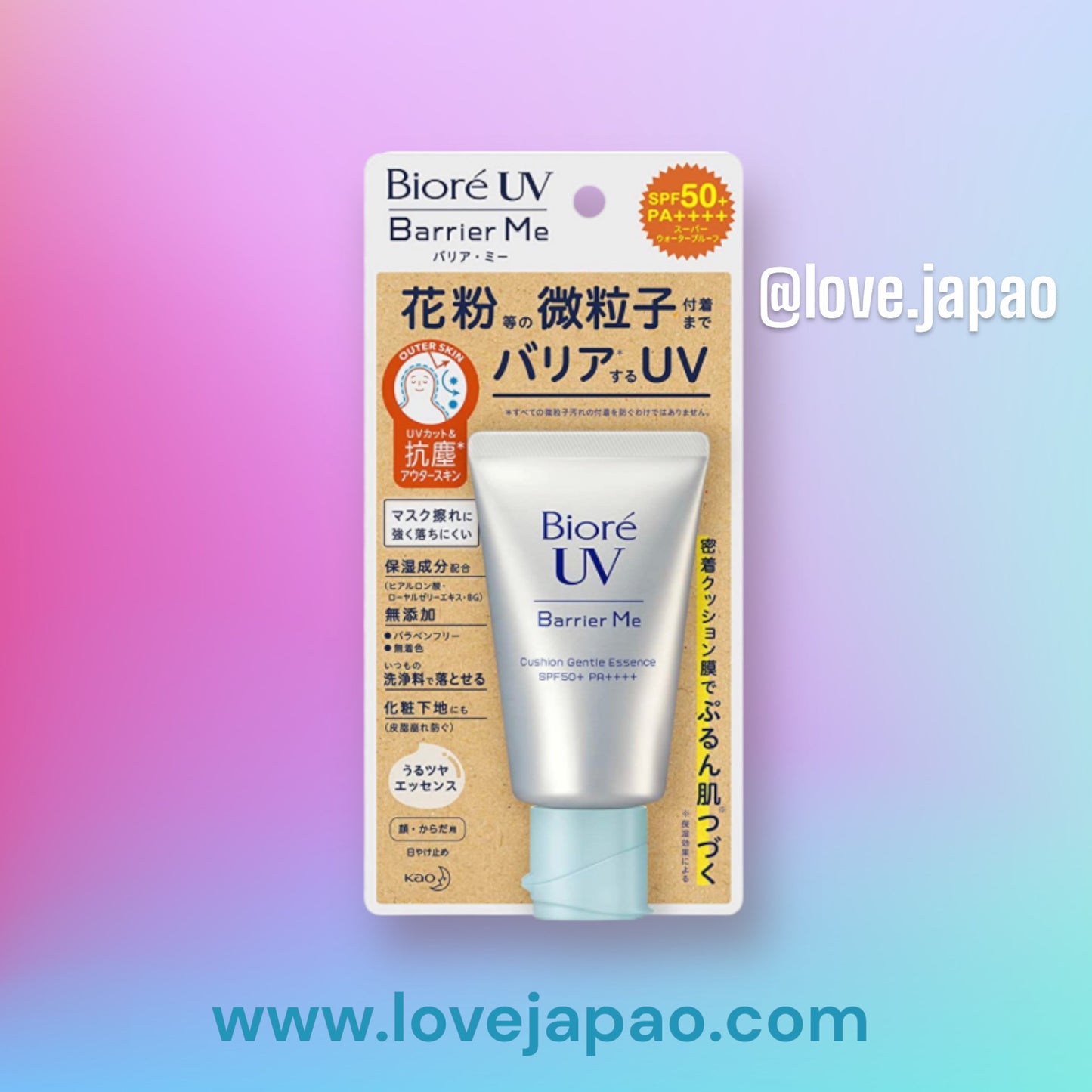 Biore UV Barrier Me Cushion Protector de esencia suave 60g