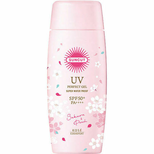 SunCut Protetor solar Kose Uv Perfect Gel - Super Water Proof 100g - ed especial Cerejeira Sakura