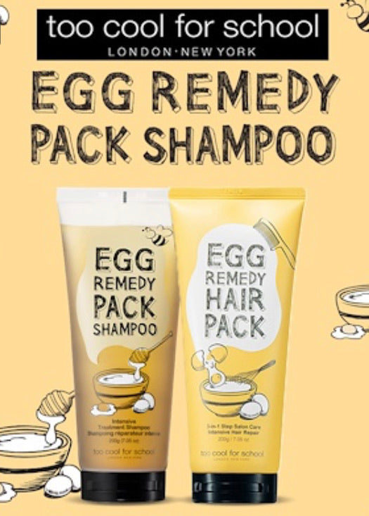 Too Cool For School Egg Remedy Pack Champú 200g cada uno