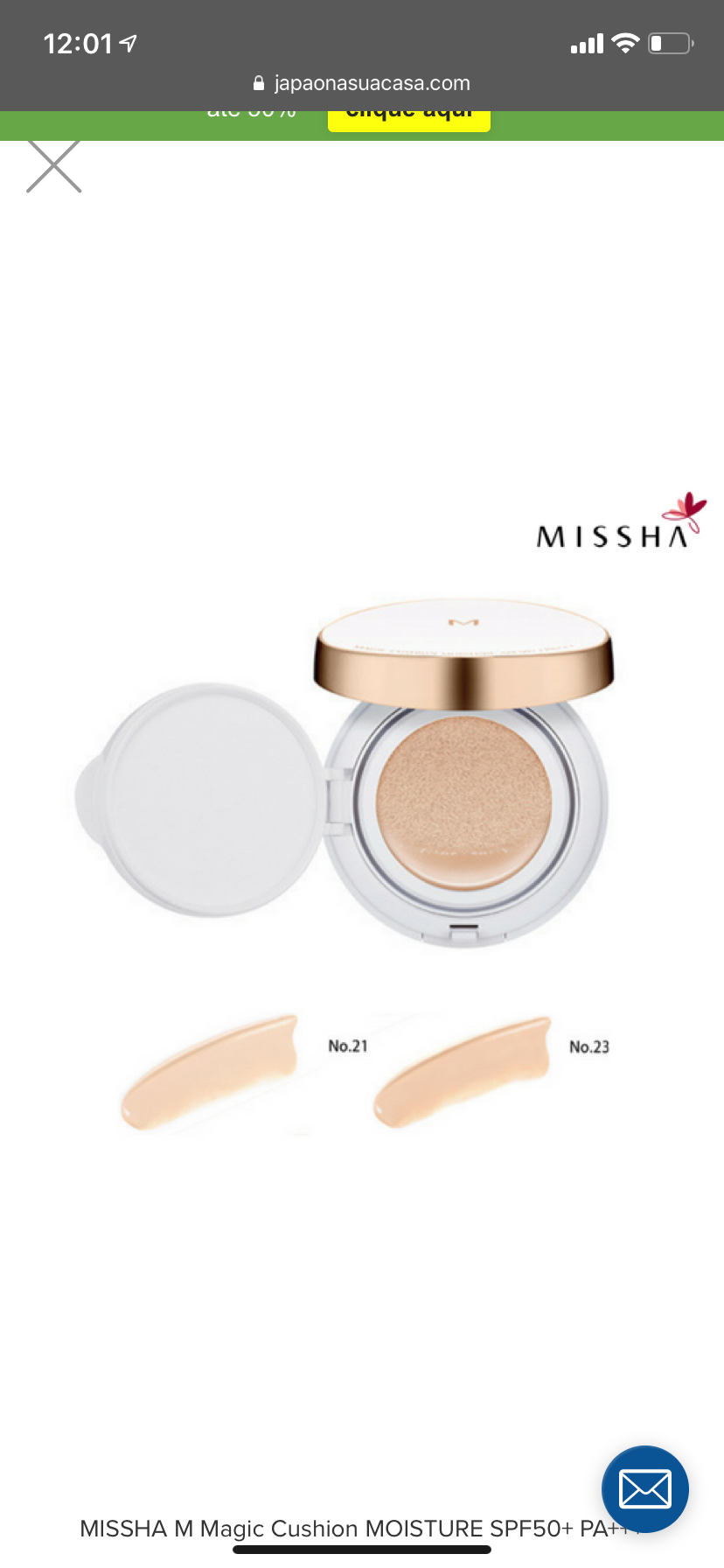 Fondotinta Missha Magic Cushion Mat 15 g